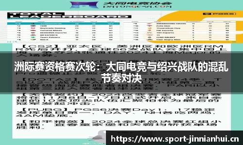 洲际赛资格赛次轮：大同电竞与绍兴战队的混乱节奏对决